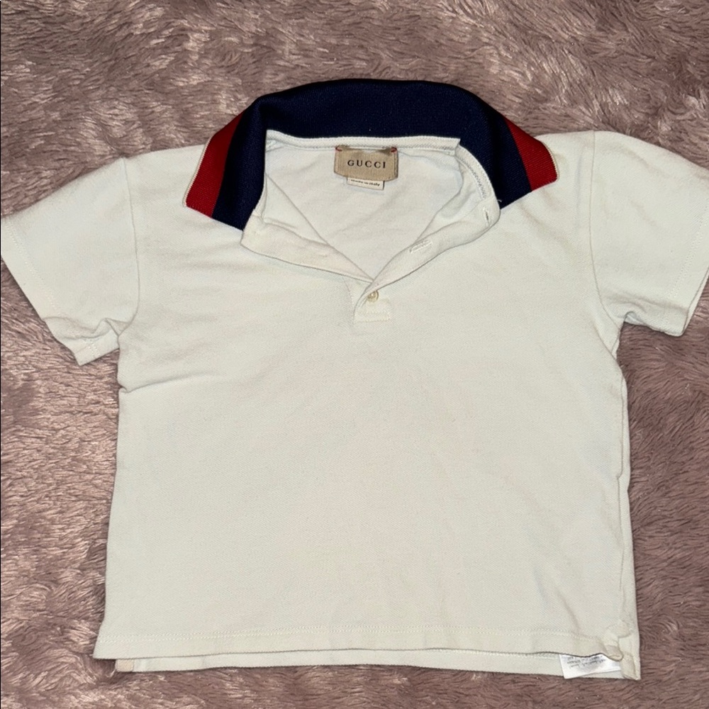 Gucci Kids White Polo Shirt